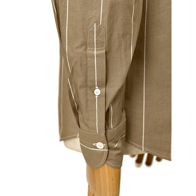 Giannetto【ジャンネット】コットンバンドカラーシャツ VINCIFIT(Relax recommend) 206700VLU 0004 ストライプ ブラウン | GIANNETTO | 05