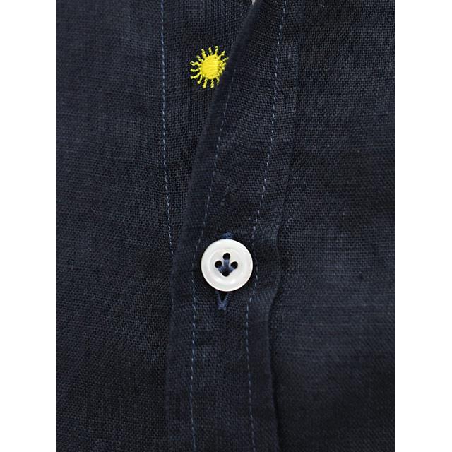 Giannetto【ジャンネット】リネンシャツ VINCIFIT(Relax recommend) 840700V81 0009 ネイビー | GIANNETTO | 04