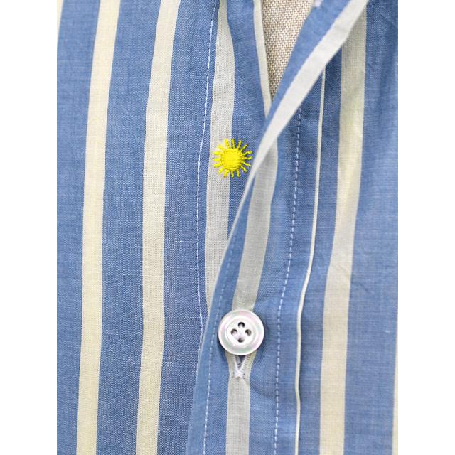 Giannetto【ジャンネット】コットンバンドカラーシャツ VINCIFIT(Relax recommend) 209700VLU 0003 ストライプ ブルーイエロー | GIANNETTO | 04
