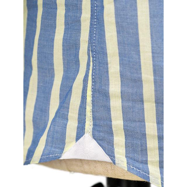 Giannetto【ジャンネット】コットンバンドカラーシャツ VINCIFIT(Relax recommend) 209700VLU 0003 ストライプ ブルーイエロー | GIANNETTO | 06