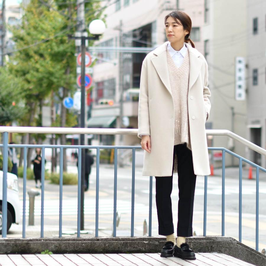 美品✨ヘルノテック✨HERNO チェスターコート ウール 中綿 襟元ライナー HERNO(ヘルノ)｜ウール中綿コンビ コート/グレー の通販｜ELLESHOP