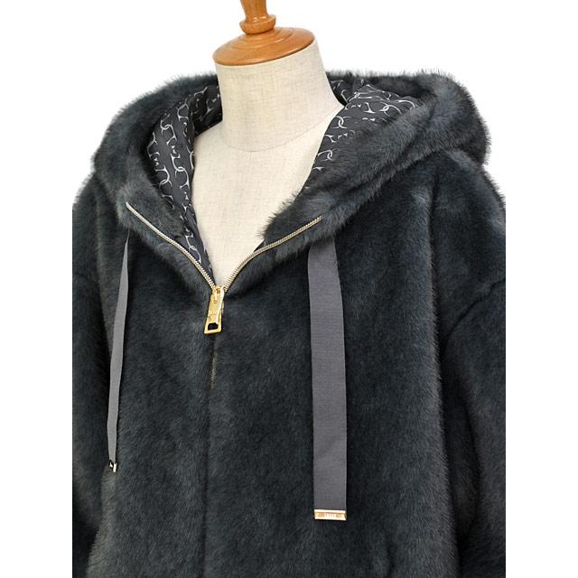 HERNO【ヘルノ】エコファーフーデッドブルゾン GI000318D 12739 9480 ポリエステル チャコール | HERNO | 03