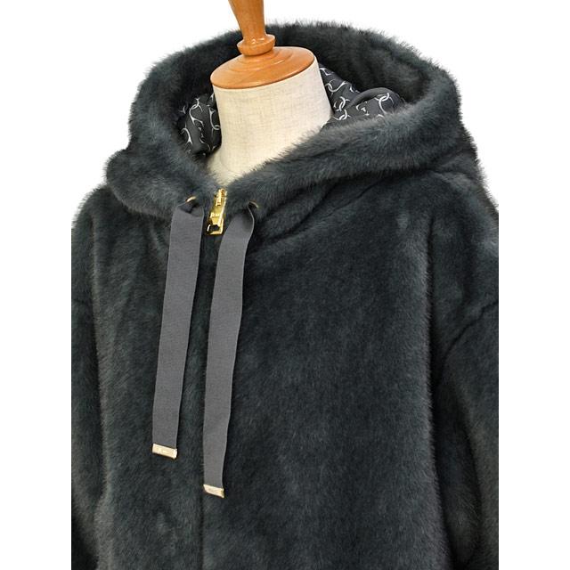 HERNO【ヘルノ】エコファーフーデッドブルゾン GI000318D 12739 9480 ポリエステル チャコール | HERNO | 04