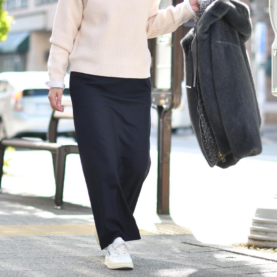 HERNO【ヘルノ】ロングタイトスカート GN000094D 33453 9200 ウール レーヨン ネイビー | HERNO | 05