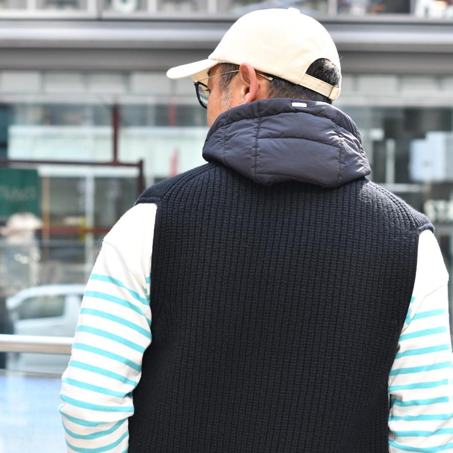HERNO HERNO【ヘルノ】フーデッドニットベスト MC009UR 70048+