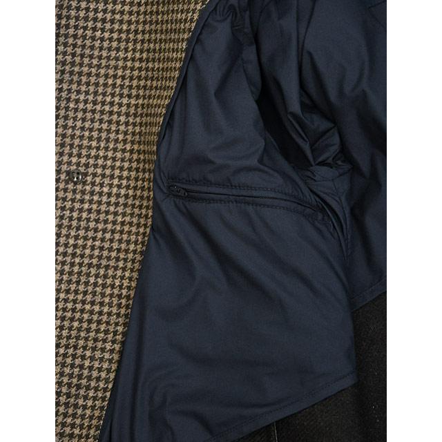 HERNO【ヘルノ】ステンカラーコート CA000210U 33460 7780 ハウンドトゥース 千鳥格子 ウール ブラウンの画像