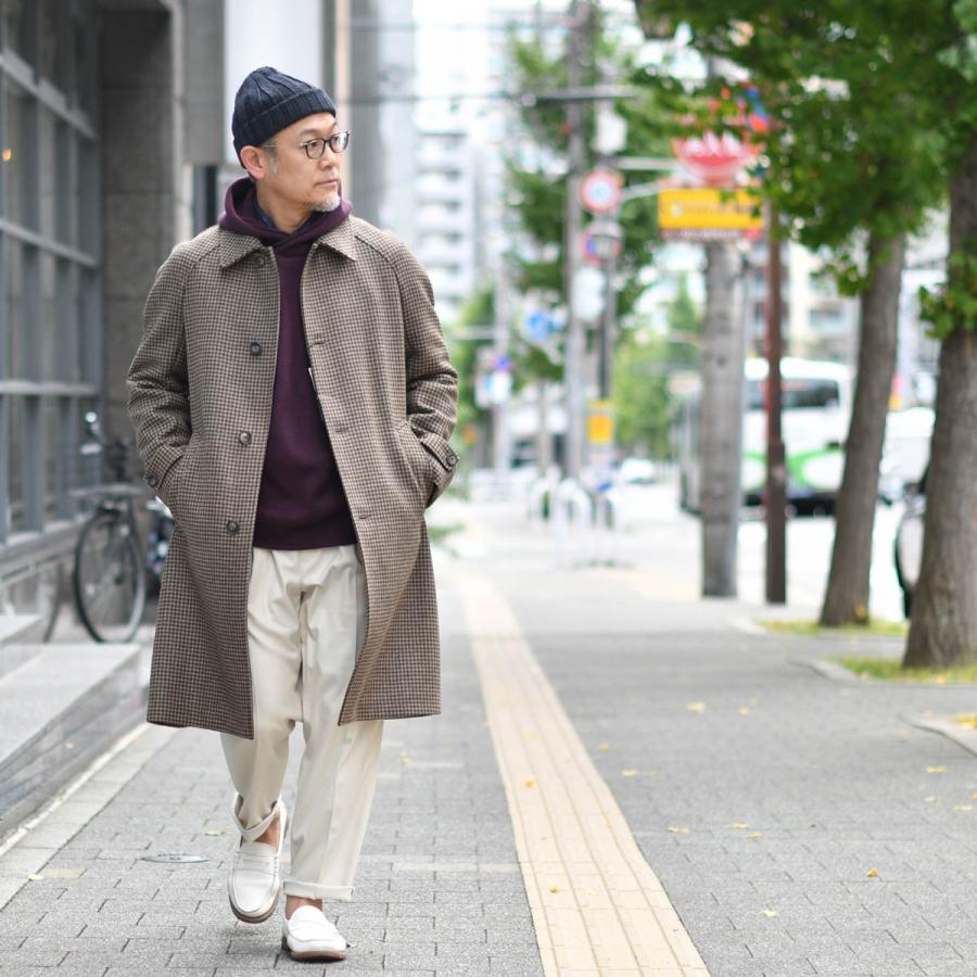 HERNO【ヘルノ】ステンカラーコート CA000210U 33460 7780 ハウンドトゥース 千鳥格子 ウール ブラウンの画像