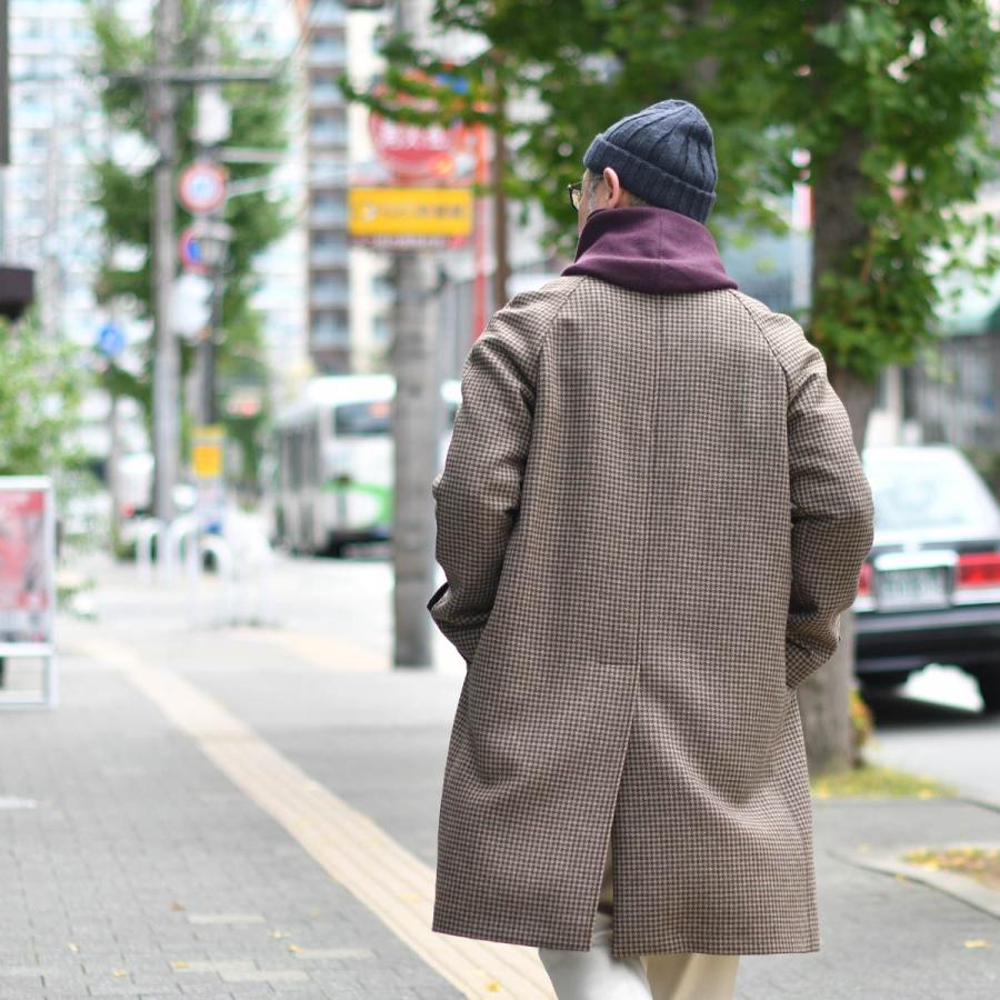 HERNO【ヘルノ】ステンカラーコート CA000210U 33460 7780 ハウンドトゥース 千鳥格子 ウール ブラウンの画像