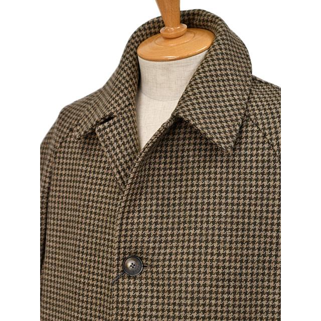 HERNO【ヘルノ】ステンカラーコート CA000210U 33460 7780 ハウンドトゥース 千鳥格子 ウール ブラウンの画像