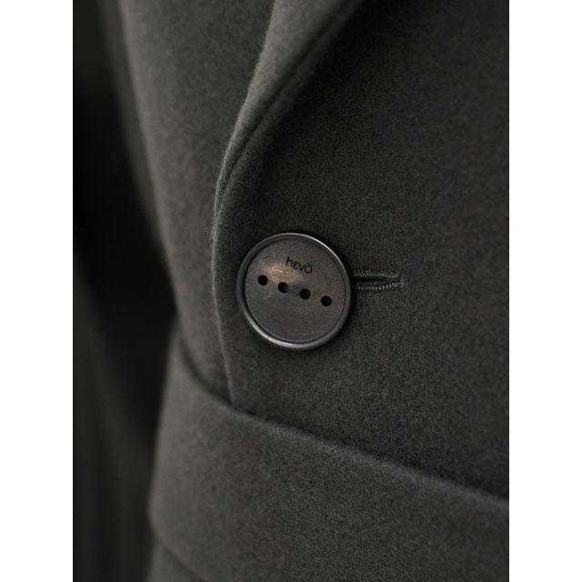 hevo BRINDISI イーヴォ ダブルブレスト46Black HEVO イーヴォ ダブルブレストコート BRINDISI タイロッケン
