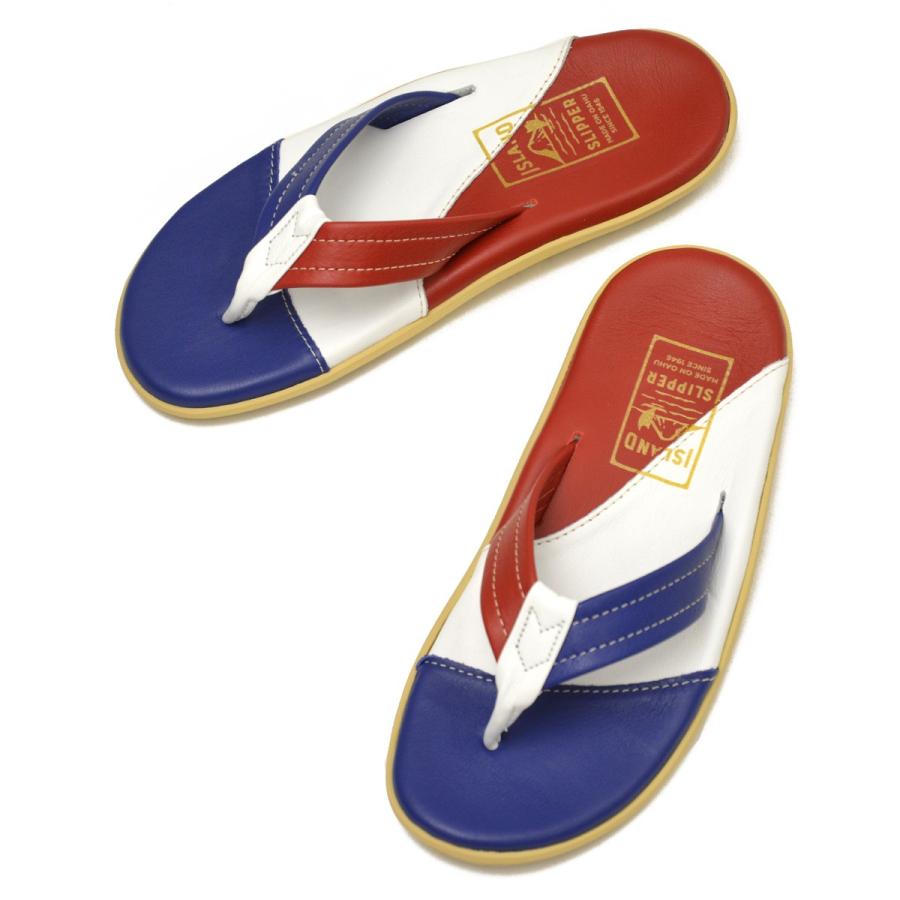 数量は多 Island Slipper アイランドスリッパ トング 鼻緒型 レザーサンダル Pt6 Leather France トリコロール 新品本物 Kwsrbd Com