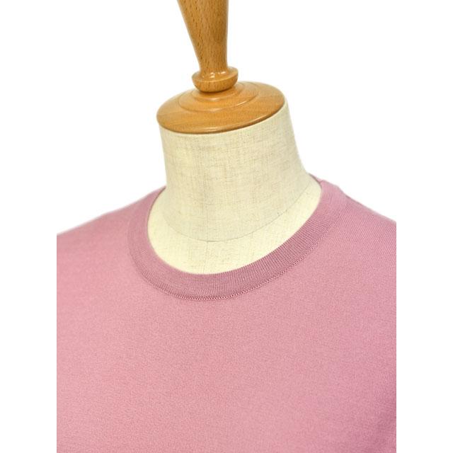 【15％OFF】JOHN SMEDLEY【ジョンスメドレー】フレンチスリーブニット 30G S4553 MOORLAND PINK コットン ピンク｜cinqessentiel｜02