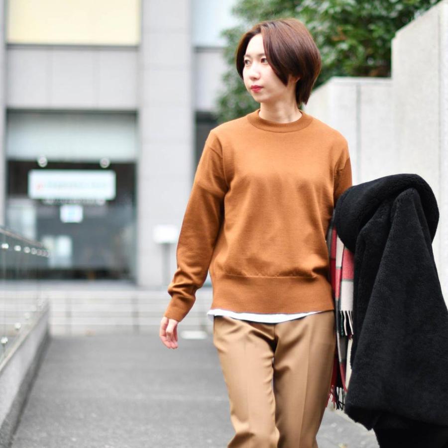 ジョンスメドレー コットン30ゲージボーダークルーネックニット M 半袖