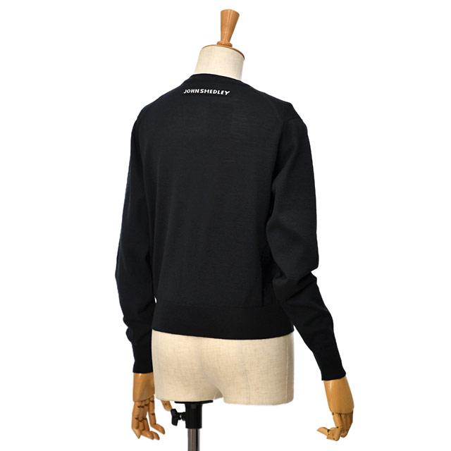 JOHN SMEDLEY ブラック カーディガン M クルーネック JOHN SMEDLEY SMEDLEY【ジョンスメドレー】クルーネック