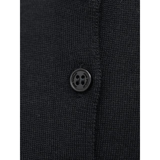 JOHN SMEDLEY ブラック カーディガン M クルーネック JOHN SMEDLEY SMEDLEY【ジョンスメドレー】クルーネック