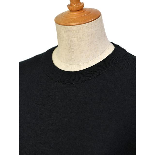 JOHN SMEDLEY【ジョンスメドレー】ノースリーブニット 30G A4826 01 BLACK / SNOW WHITE ウール ブラック | JOHN SMEDLEY | 02
