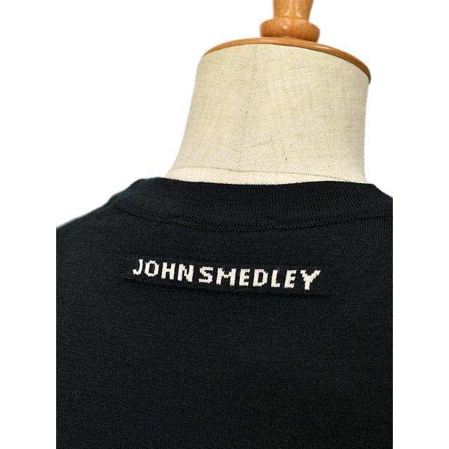 JOHN SMEDLEY【ジョンスメドレー】ノースリーブニット 30G A4826 01 BLACK / SNOW WHITE ウール ブラック | JOHN SMEDLEY | 03