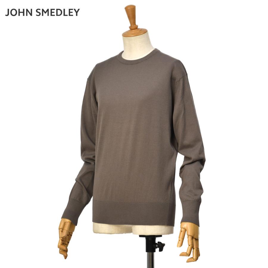 ジョンスメドレー　長袖ニット　クルーネック カシミヤ混コットン　ブラック　M JOHN SMEDLEY（ジョンスメドレー） ニット EMMY エミー 30G COMMON FIT