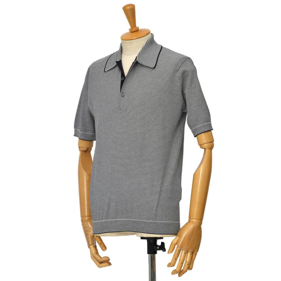 JOHN SMEDLEY SMEDLEY【ジョンスメドレー】ボーダーニットポロ JOHN SMEDLEY SMEDLEY【ジョンスメドレー】ボーダーニットポロ
