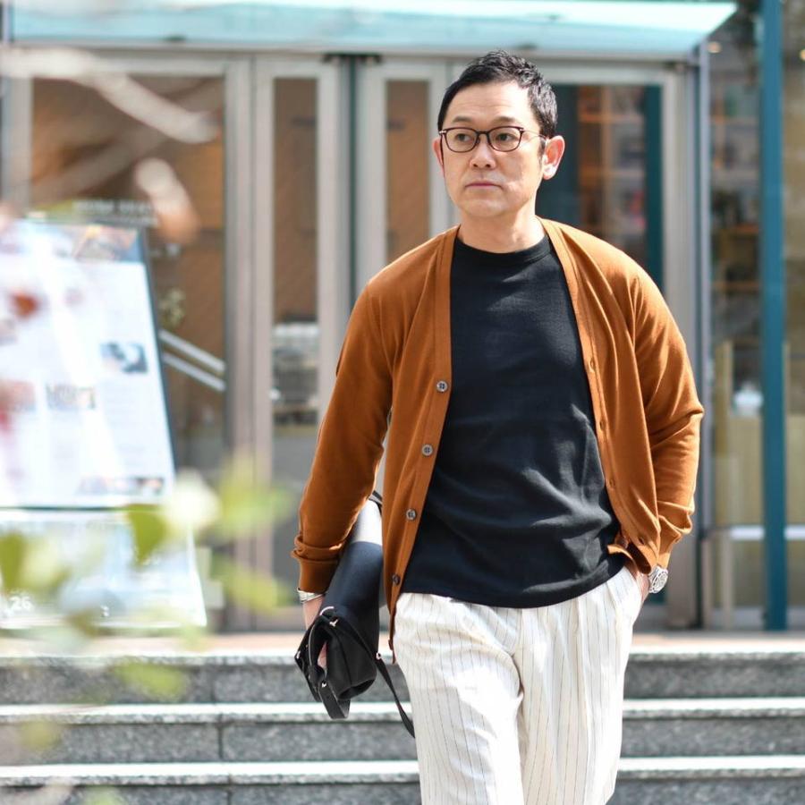 John Smedley ジョンスメドレー Vネックカーディガン 30g Modern Fit Wyatt Ginger コットン ジンジャーブラウン Jonsmdygin Cinq Essentiel 通販 Yahoo ショッピング