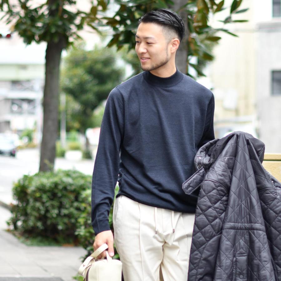 JOHN SMEDLEY ジョンスメドレー モックネック ニット グレー S JOHN SMEDLEY 【SALE】JOHN SMEDLEY【ジョンスメドレー】モック