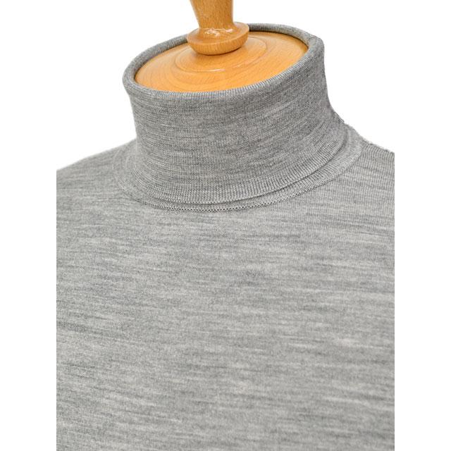 【美品・現行】ジョンスメドレー タートルネック ニット M グレー ハイゲージ JOHN SMEDLEY 【SALE】JOHN SMEDLEY【ジョンスメドレー