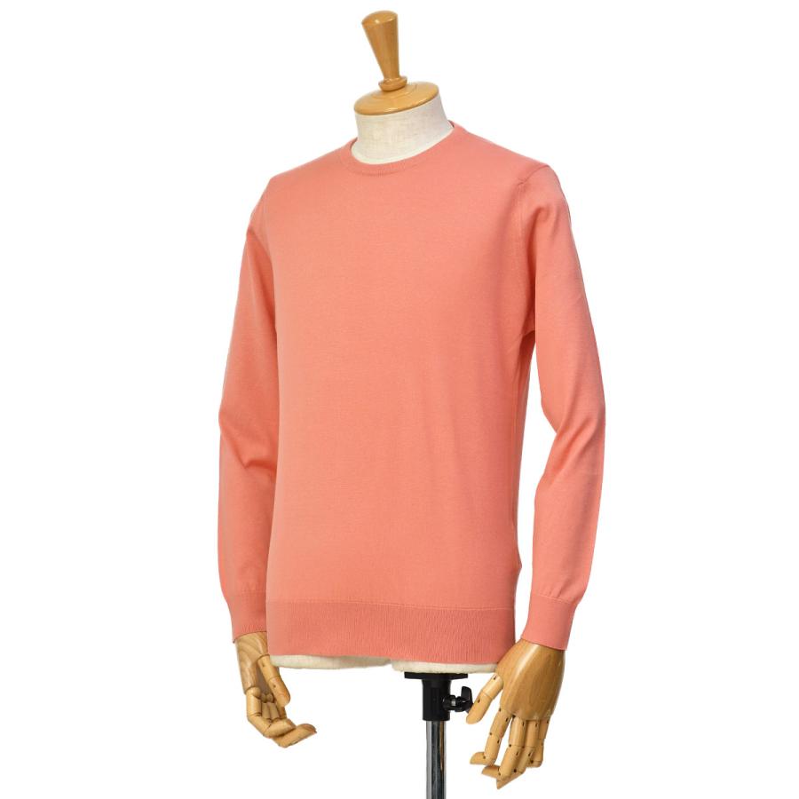 JOHN SMEDLEY◆クルーネックニット/WMNS/M/コットン/GRN/S4575 JOHN SMEDLEY カーディガン ニット ジョンスメドレー レディース
