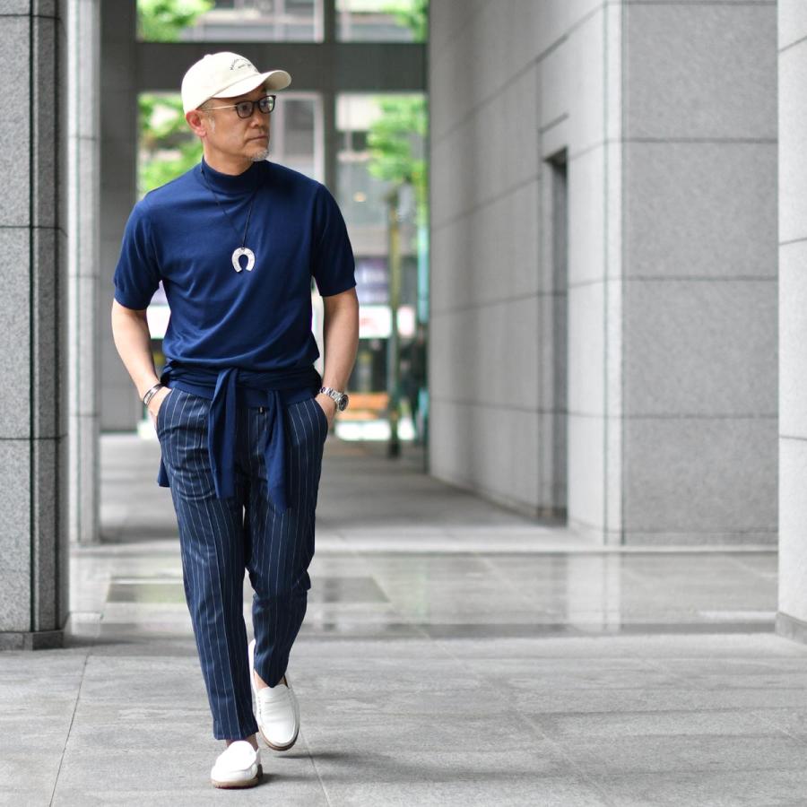 ジョンスメドレー　NAVY サイズ S JOHN SMEDLEY（ジョンスメドレー） クルーネックニット ネイビー