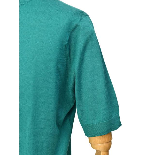 【FINAL SALE】JOHN SMEDLEY【ジョンスメドレー】モックネックニット 30G S4627 ATOLL TEAL コットン ターコイズ | JOHN SMEDLEY | 04