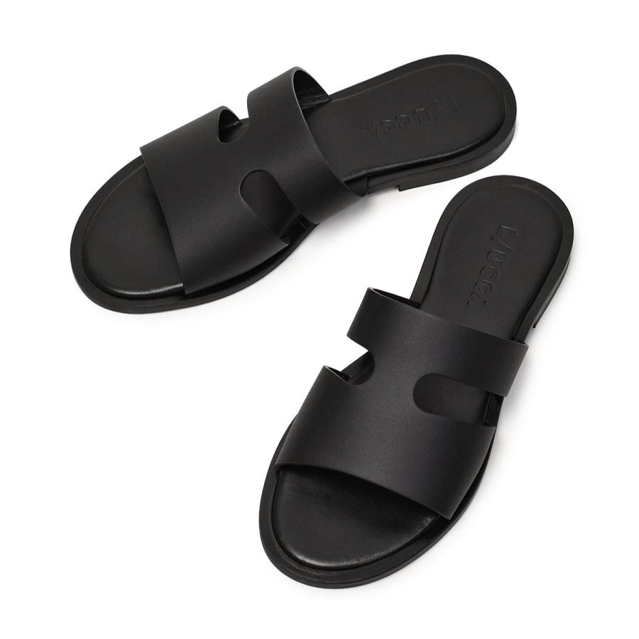 LUCCA・L/UCCA【ルッカ】H CUTサンダル LU04 BLACK レザー ブラック