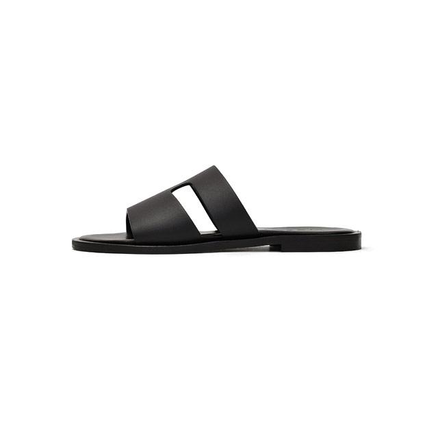 LUCCA・L/UCCA【ルッカ】H CUTサンダル LU04 BLACK レザー ブラック