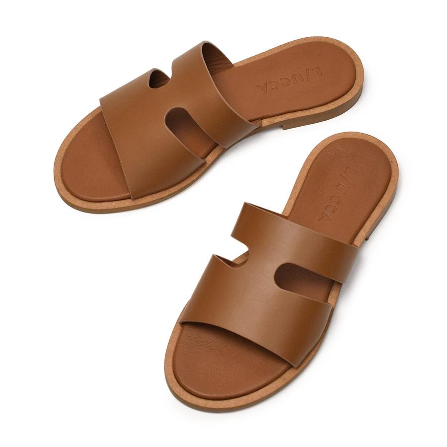 LUCCA・L/UCCA【ルッカ】H CUTサンダル LU04 CAMEL レザー
