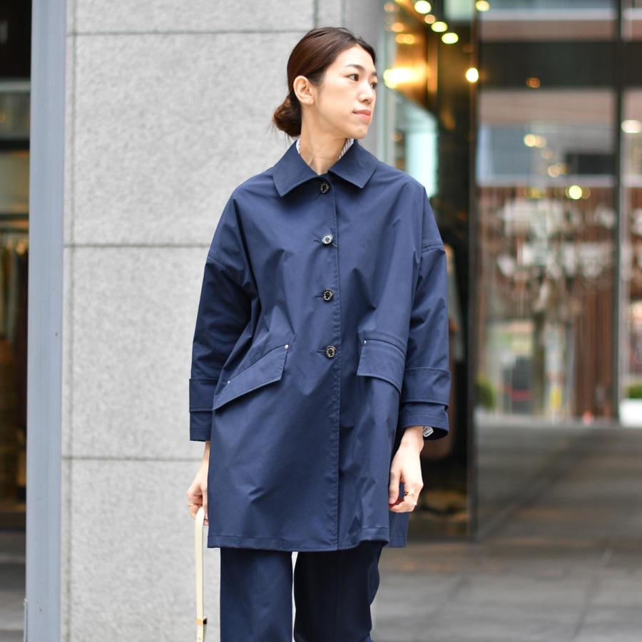 MACKINTOSH ハンビー　ネイビー 4 ウールメルトンステンカラーコート MACKINTOSH ハンビー ネイビー 4 ウールメルトンステンカラー