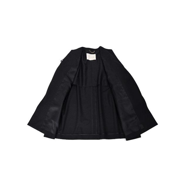 4/1迄 美品・マッキントッシュHUMBIE ハンビー ウールノーカラーコート黒 0431144114559cl_05?$VS_1500$