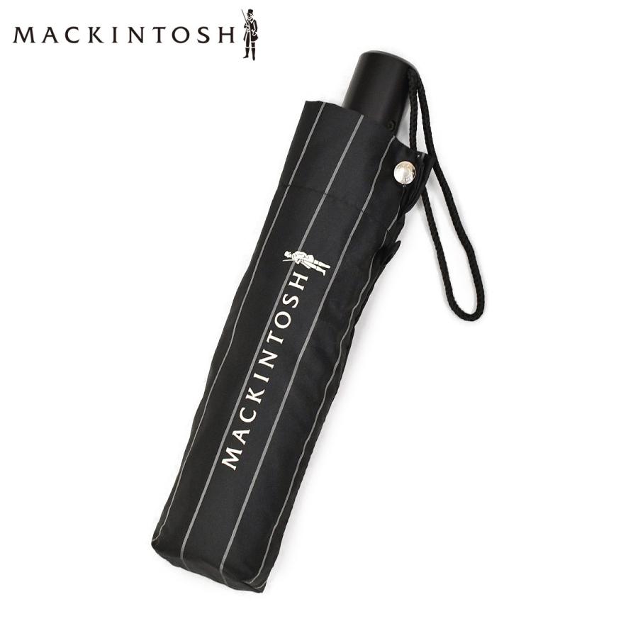 MACKINTOSH【マッキントッシュ】折り畳み傘 AYR CHALK STRIPE BLACK WHITE チョークストライプ ブラックホワイト | Mackintosh
