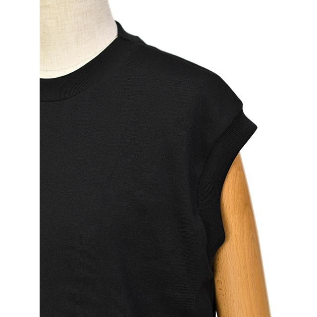 MAISON CORNICHON【メゾン コルニション】ノースリーブカットソー Sleeveless Shirts Solid Noir コットン ブラック |  | 03