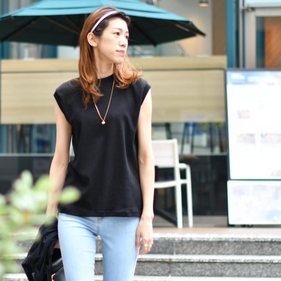 MAISON CORNICHON【メゾン コルニション】ノースリーブカットソー Sleeveless Shirts Solid Noir コットン ブラック |  | 05