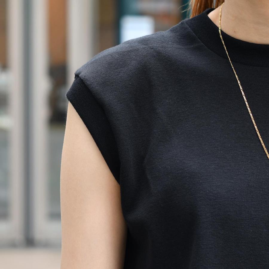 MAISON CORNICHON【メゾン コルニション】ノースリーブカットソー Sleeveless Shirts Solid Noir コットン ブラック |  | 07