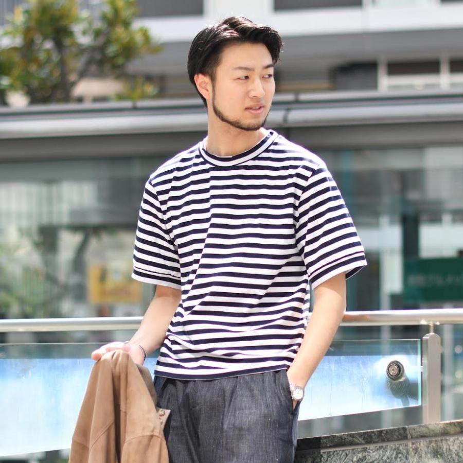 MAISON CORNICHON【メゾン コルニション】 半袖ボーダーカットソー New 