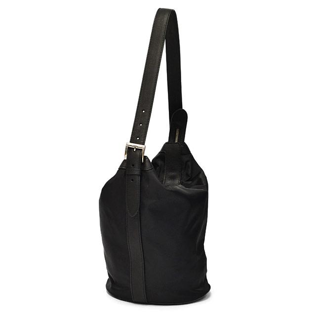 PELLETIER【ペルティエ】ショルダーバッグ Seau epaule BLACK ナイロン レザー ブラックの画像