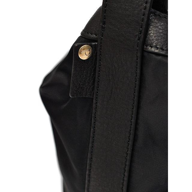 PELLETIER【ペルティエ】ショルダーバッグ Seau epaule BLACK ナイロン レザー ブラックの画像