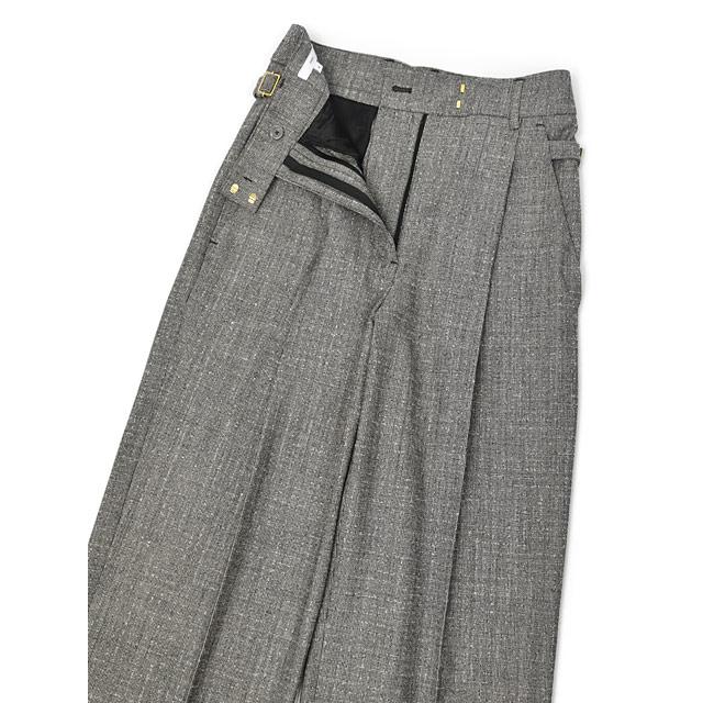 PT TORINO【ピーティートリノ】ワイドパンツ ISABEL RG27 0990 ウール ブラックの画像