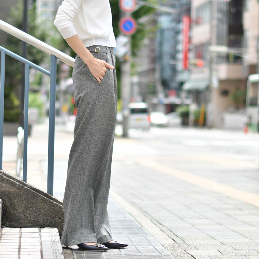 PT TORINO【ピーティートリノ】ワイドパンツ ISABEL RG27 0990 ウール ブラックの画像