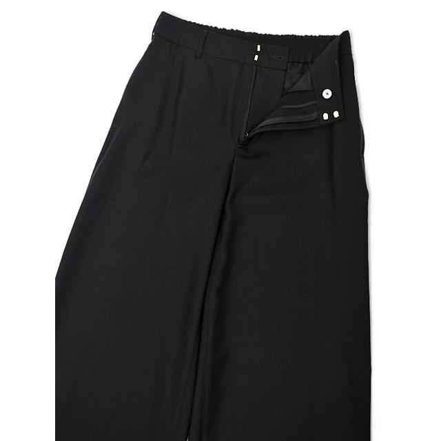 PT TORINO【ピーティートリノ】ワイドパンツ LORENZA ZI56 0990 ウール ブラックの画像