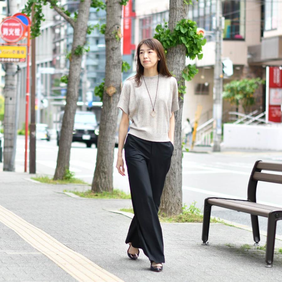 PT TORINO【ピーティートリノ】ワイドパンツ LORENZA ZI56 0990 ウール ブラックの画像