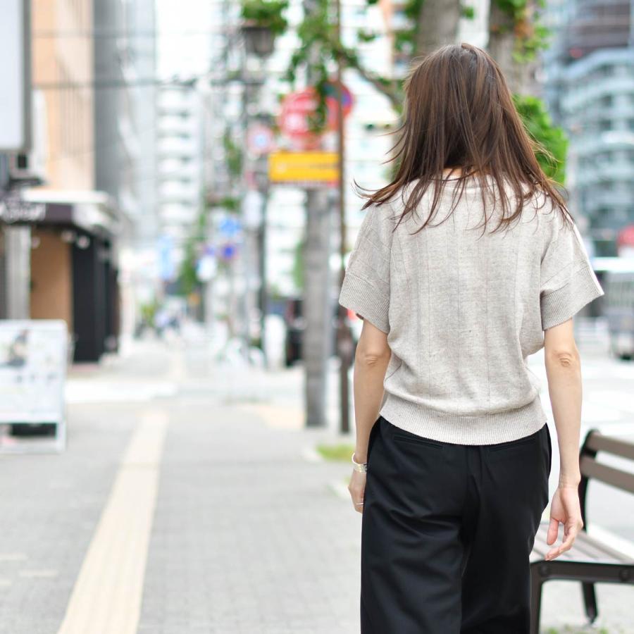 PT TORINO【ピーティートリノ】ワイドパンツ LORENZA ZI56 0990 ウール ブラックの画像