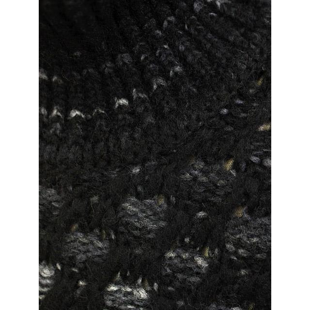 roberto collina【ロベルト コリーナ】モックネックニット 46006 NERO GRI アルパカ ウール ポリアミド ブラック グレーの画像