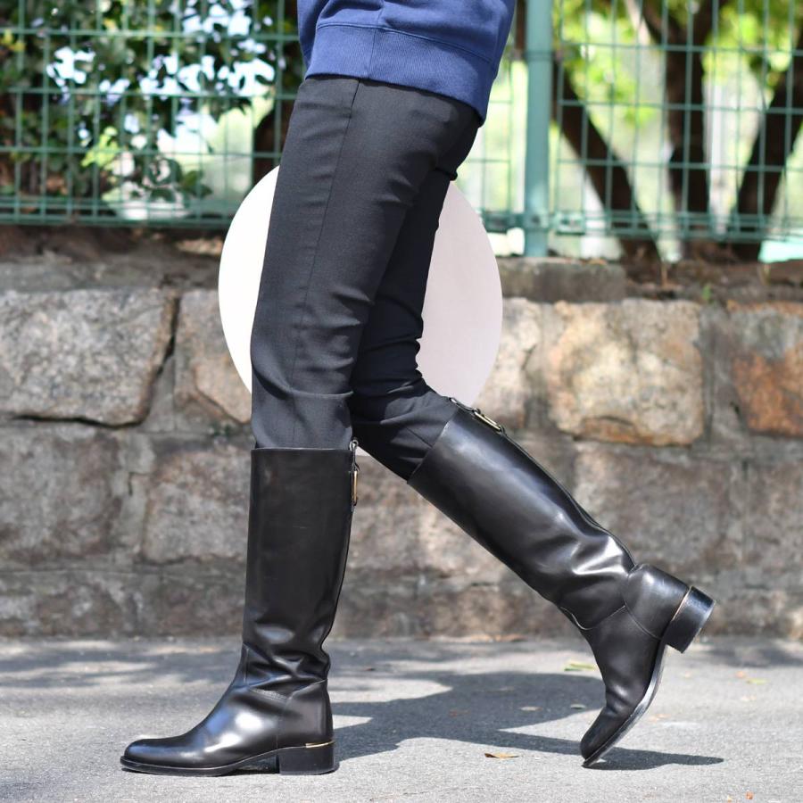 【高い素材】  黒 39 ロングブーツ SARTORE サルトル 未使用 新品 ブーツ