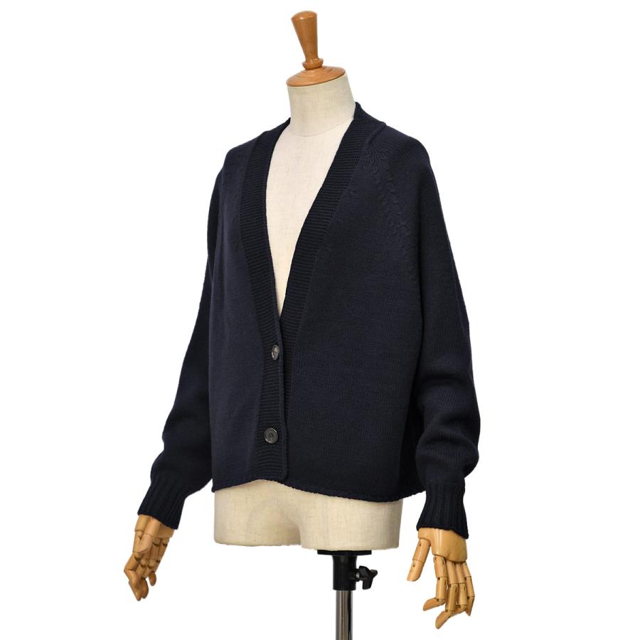 SCAGLIONE【スカリオーネ】Vネックカーディガン DNM124 400 NAVY  