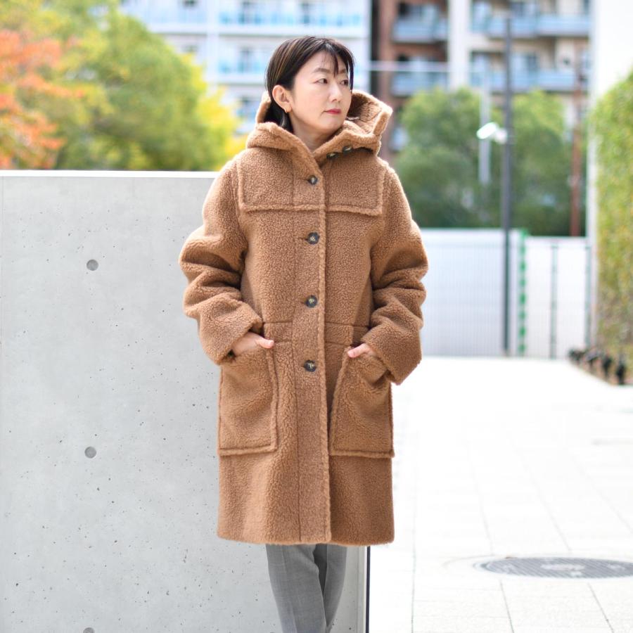 Solleciti【ソレシティ】テディーベアコートダッフル DUFFLE CAMEL キャメル シルク キャメル｜cinqessentiel｜09